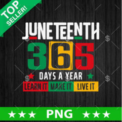 Juneteenth 365 days A year PNG, Juneteenth Black History Sublimation transfer PNG