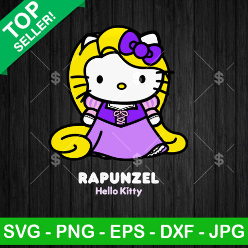 Hello Kitty Rapunzel Princess SVG