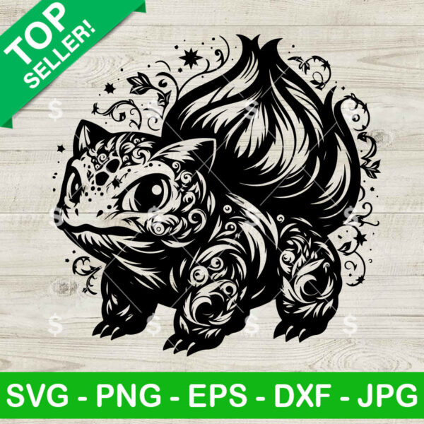 Mandala Bulbasaur Pokemon SVG