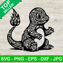 Mandala Charmander Pokemon SVG