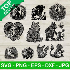 Mandala Disney Princess SVG Bundle