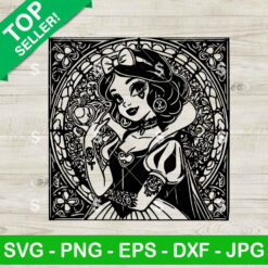Mandala Snow White Princess SVG, Mandala Disney Snow White SVG, Disney Princess SVG Cricut