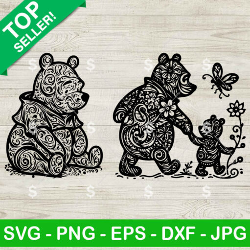 Mandala Winnie The Pooh SVG