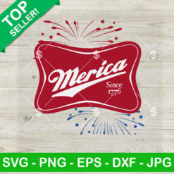 Merica Beer Logo SVG, Miller Lite Beer Logo SVG, 4th Of July SVG PNG