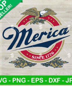Merica Miller Beer Logo SVG, Miller Beer Independence Day SVG, Western 4th Of July SVG PNG