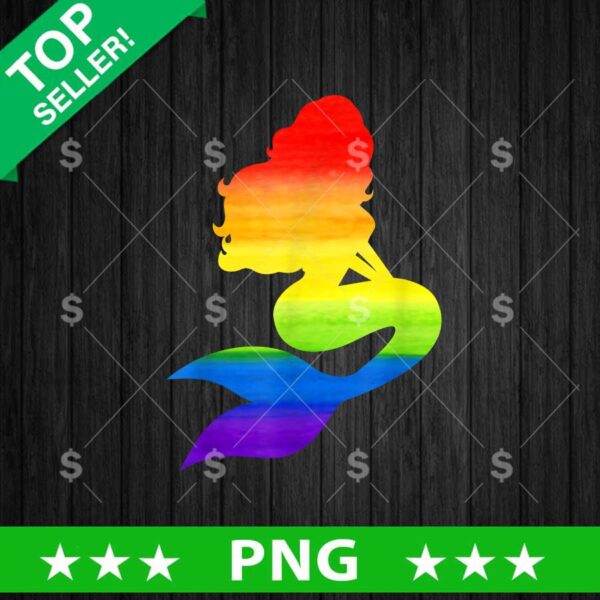 Mermaid Rainbow LGBT PNG, Mermaid LGBT Sublimation transfer PNG