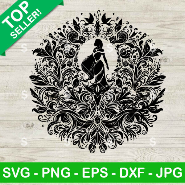 Mulan Princess Mandala SVG