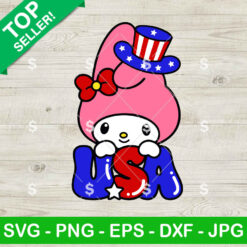 My Melody 4th Of July SVG, Melody Sanrio SVG, Independence Day SVG Cricut