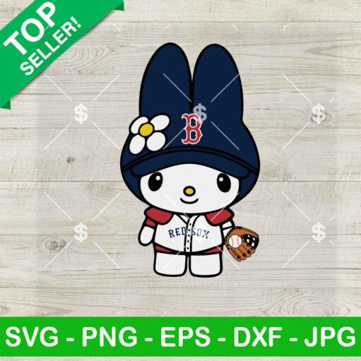 My Melody Kitty Boston Red Sox Baseball Svg