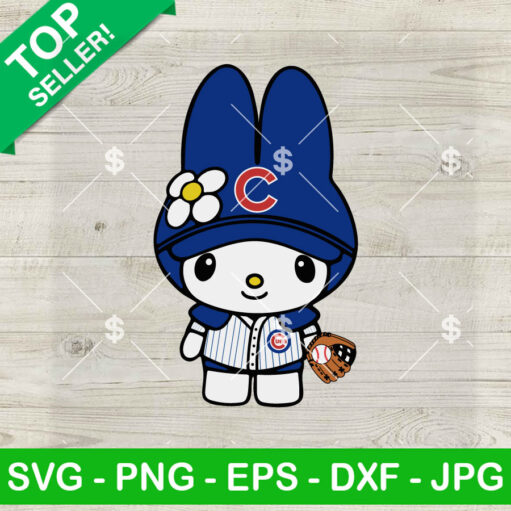 My Melody Kitty Chicago Cubs Mlb Svg