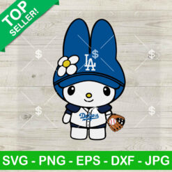 My Melody Kitty LA Dodgers Baseball SVG