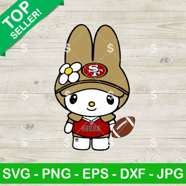 My Melody San Francisco 49ers SVG, My Melody NFL Fan SVG, 49ers Football SVG Cricut