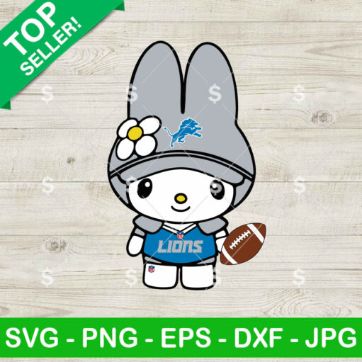 My Melody Detroit Lions Football Svg
