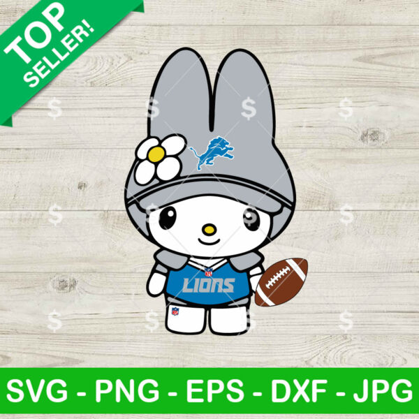My Melody Detroit Lions Football SVG