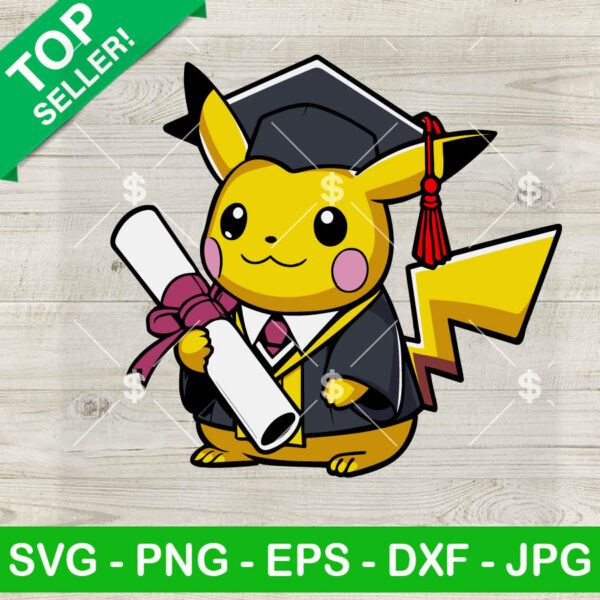 Pikachu Graduation Cap SVG