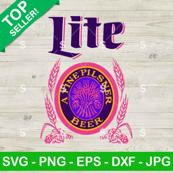 Pink Lite A Fine Pilsner Beer SVG, Lite Beer SVG, American Beer SVG Cricut