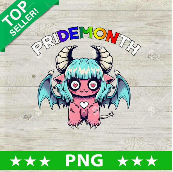 Pridemonth Demon Pride LGBT PNG, Pridemonth Sublimation transfer PNG