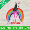 Pridemonth Demon Rainbow LGBT PNG, Pridemonth Demon Sublimation transfer PNG