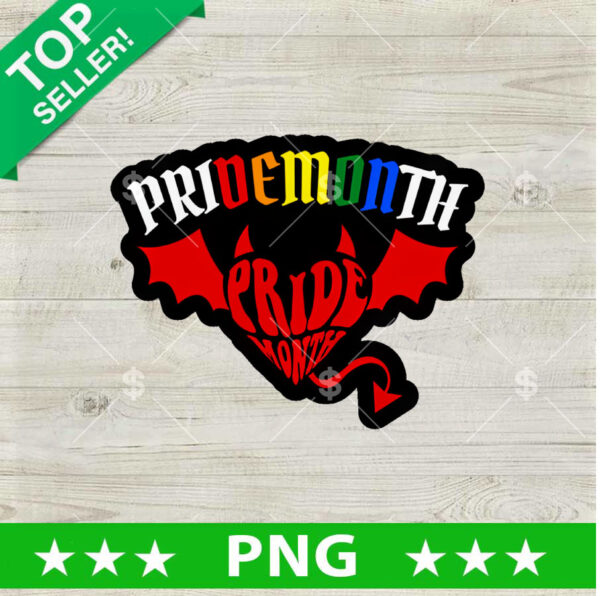 Pridemonth LGBT PNG, Pridemonth Demon Sublimation transfer PNG