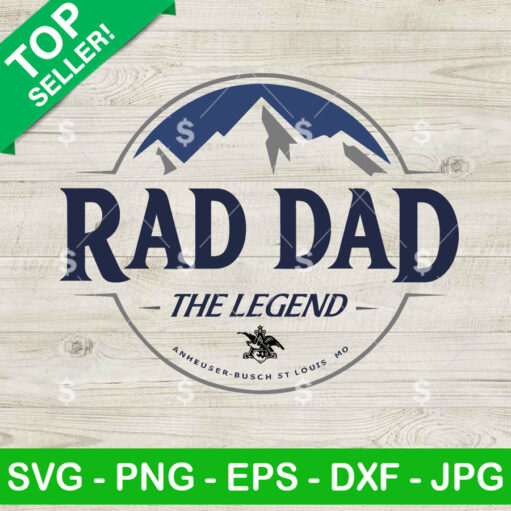 Rad Dad The Legend Coors Light Beer SVG