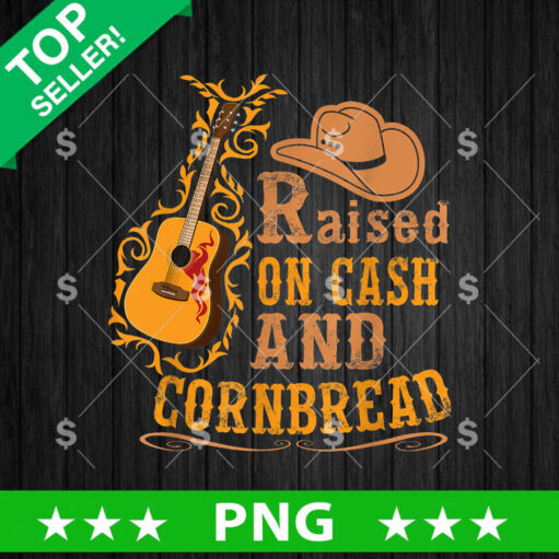 Raised On Cash And Cornbread Country Music PNG