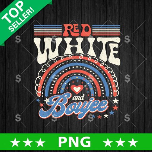 Red White And Boujee 4Th Of July Png