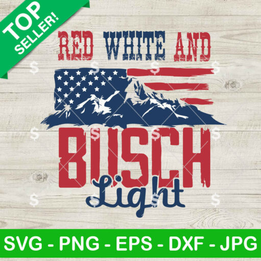 Red White And Busch Light SVG