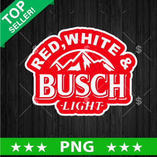 Red White And Busch Light Beer Png