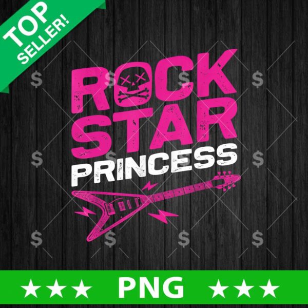Rock Star Princess PNG, Rock Star Sublimation transfer PNG