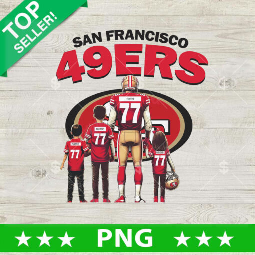 Sanfrancisco 49Ers Dad And 3 Son Png