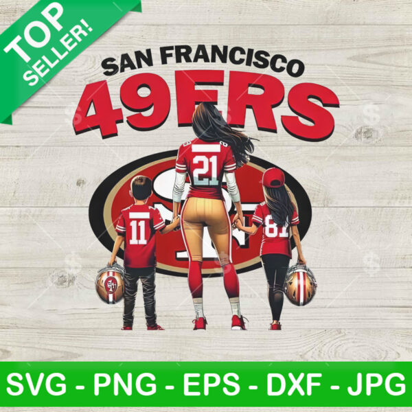 Sanfrancisco 49ers Mom and Child PNG, Sanfrancisco 49ers Mom Sublimation transfer PNG