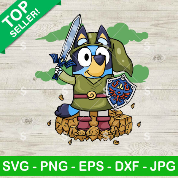Bluey Legend Of Zelda SVG, Legend Of Zelda SVG, Bluey Game SVG PNG Cricut