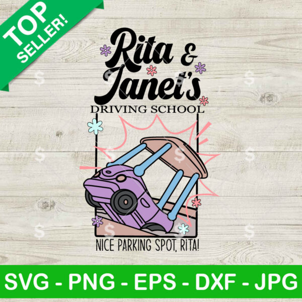 Rita And Janet's Driving School SVG, Nice Parking Spot Rita SVG, Bluey SVG PNG Cricut