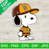 Snoopy San Diego Padres Baseball Fan SVG