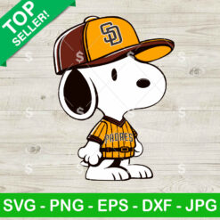 Snoopy San Diego Padres Baseball Fan SVG, Snoopy Baseball SVG, San Diego Padres MLB SVG PNG Cricut