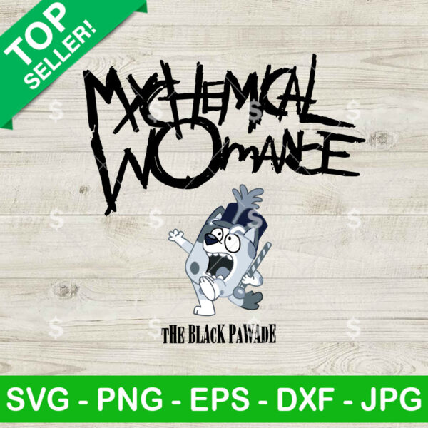 Bluey Muffin My Chemical Romance SVG, Bluey Character SVG, Muffin Heeler PNG SVG Cricut