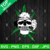 Skull Beard Smoking Cannabis SVG