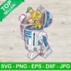 Star Wars R2D2 Robot PNG, Star Wars Characters Sublimation transfer PNG