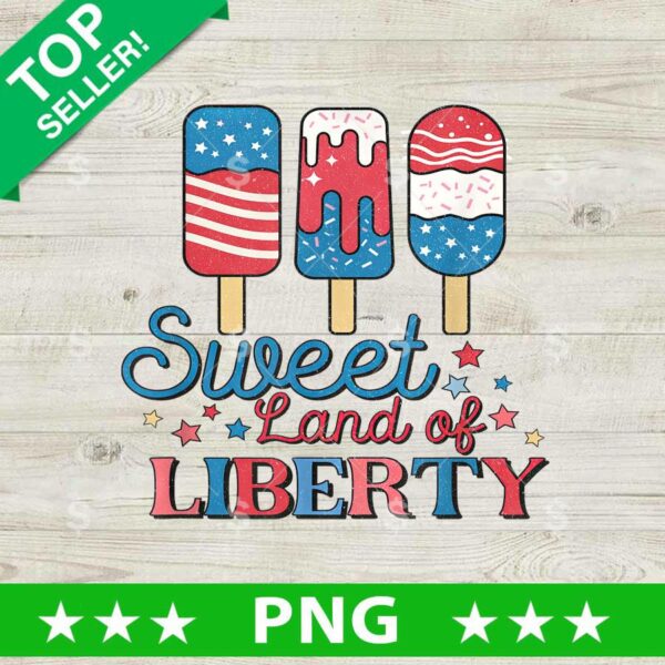 Sweet Land Of Liberty PNG, Cream America Sublimation transfer PNG