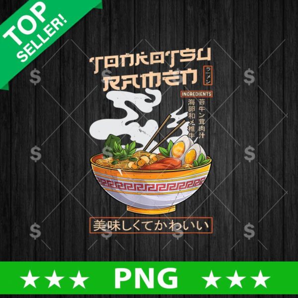 Tonkotsu Ramen Japan PNG, Ramen Sublimation transfer PNG
