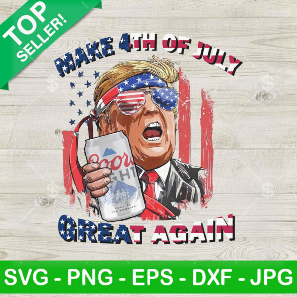 Trump Drink Coors Light Beer PNG, Trump 4th Of July Beer Sublimation transfer PNG