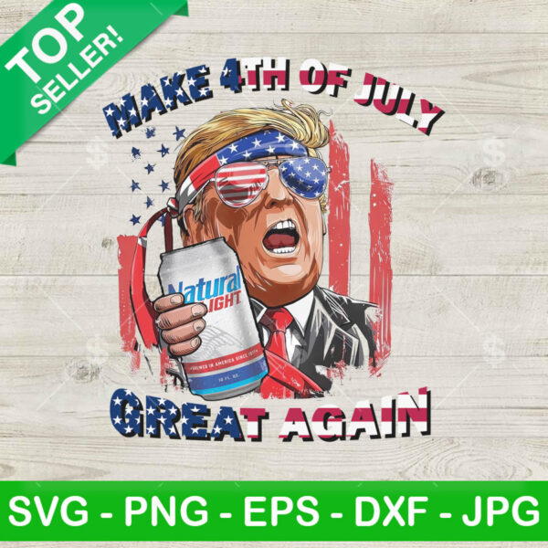 Trump Drink Natural Light Beer PNG, Trump 4th Of July Beer Sublimation transfer PNG