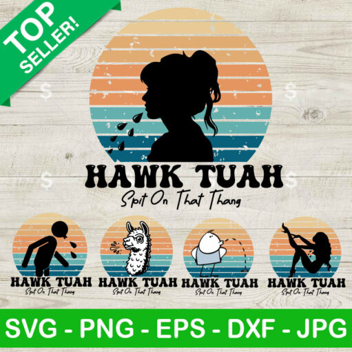 Vintage Hawk Tuah Spit On That Thang Svg Bundle