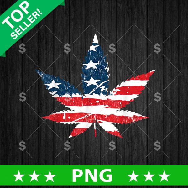 Weed Leaf America Flag PNG, Weed Cannabis Sublimation transfer PNG