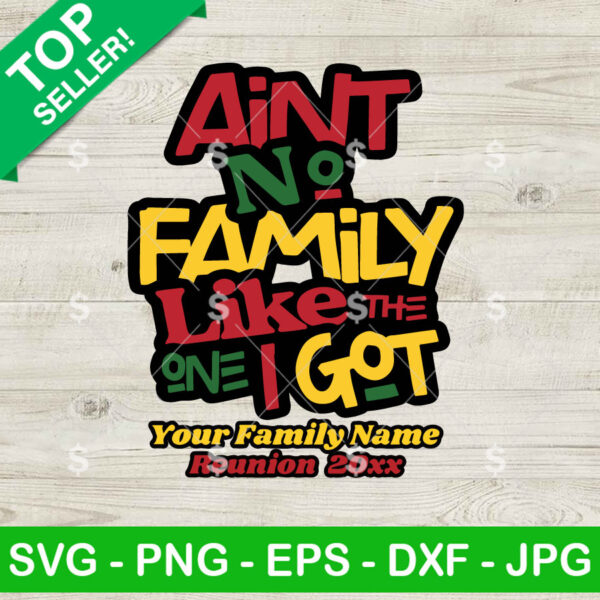 Ain't No Family Like The One I Got Custom SVG