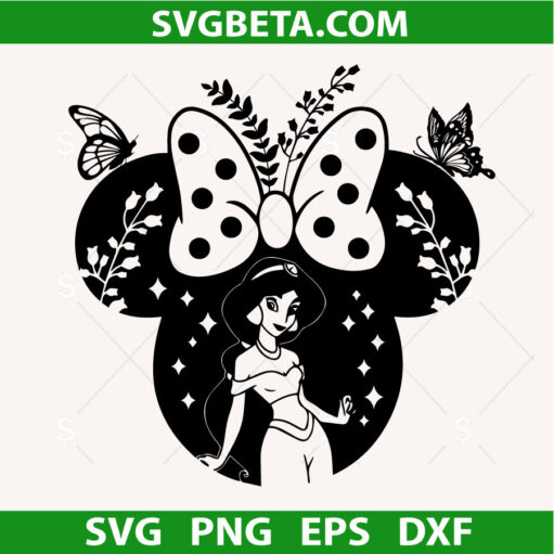 Jasmine Aladdin Princess Mouse Ears SVG