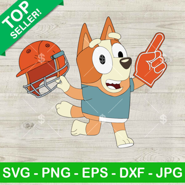 Bingo Heeler Football Fan SVG