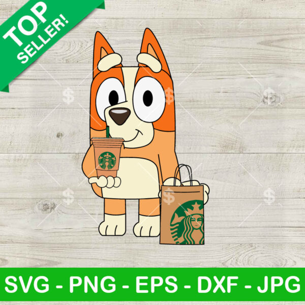 Bingo Heeler Starbucks Coffee SVG