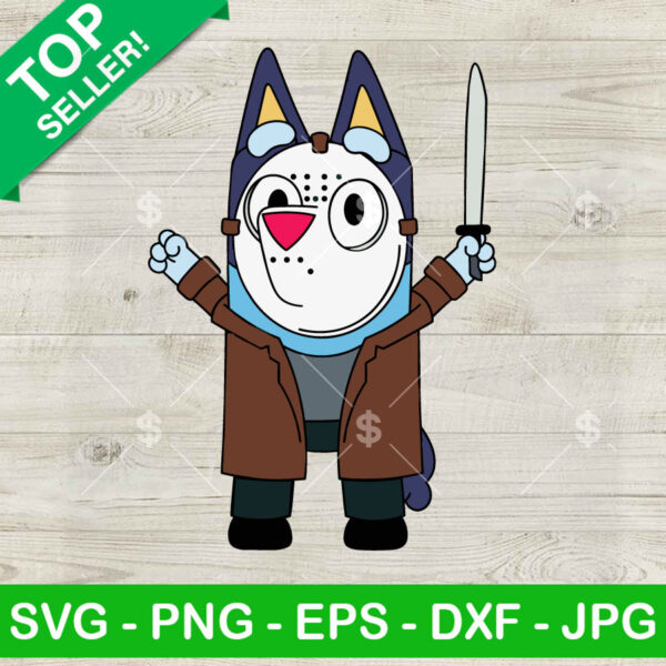 Bluey Jason Voorhees Horror Movie SVG