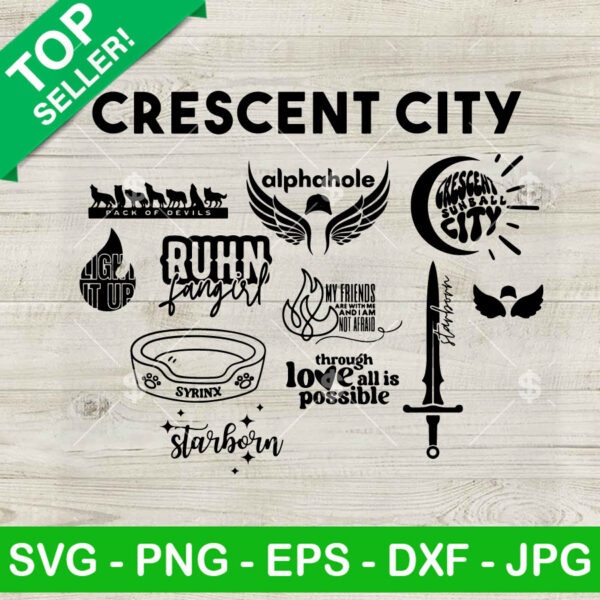 Crescent City SVG Bundle, Crescent City Series SVG, Book Lovers SVG PNG Cut file cricut